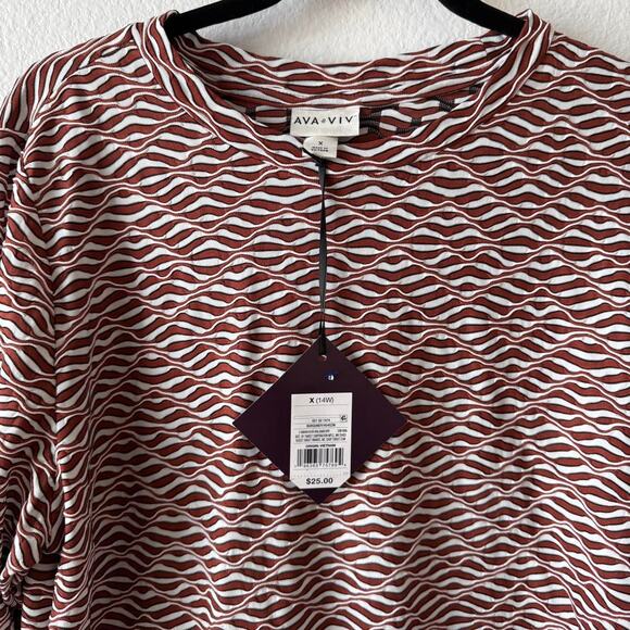 Burnt orange and white striped - Picture 3 of 3